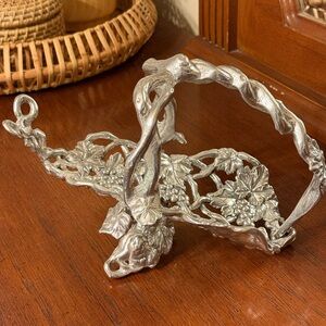 Silver Decorative Metal Basket